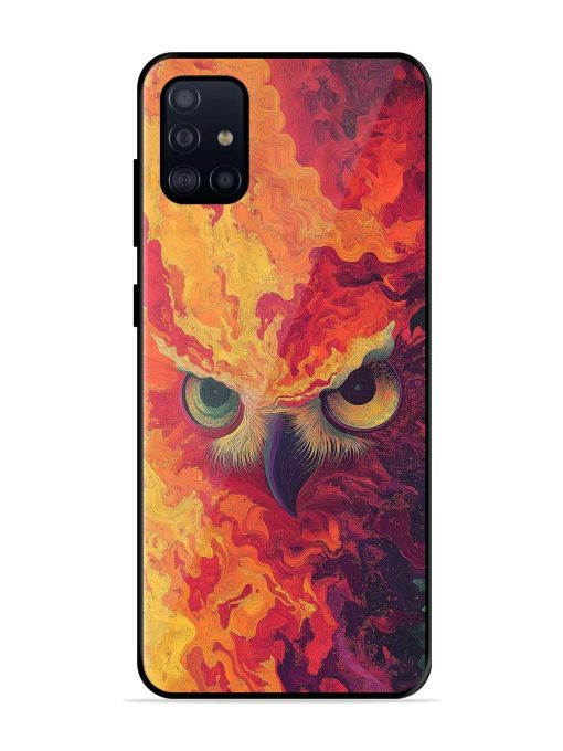 Fiery Owl Glossy Soft Edge Case for Samsung Galaxy A51 Chachhi