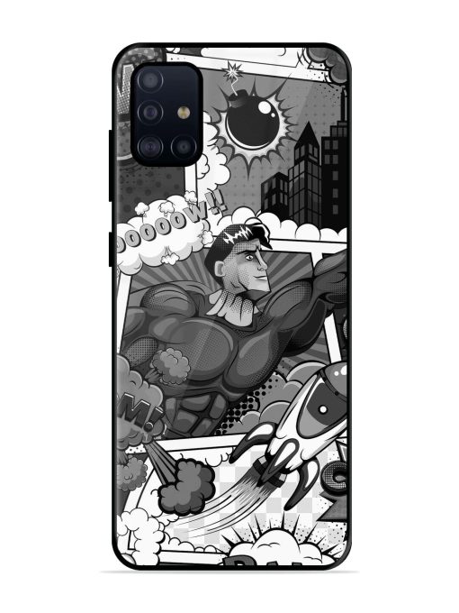 Comic Book Chaos Glossy Soft Edge Case for Samsung Galaxy A51 Chachhi