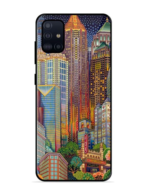 Neon Nightscape Glossy Soft Edge Case for Samsung Galaxy A51 Chachhi