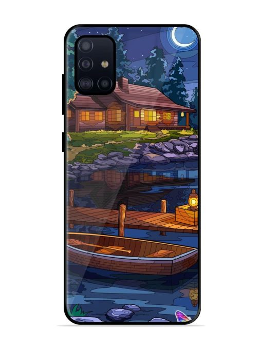 Moonlit Serenity Glossy Soft Edge Case for Samsung Galaxy A51 Chachhi