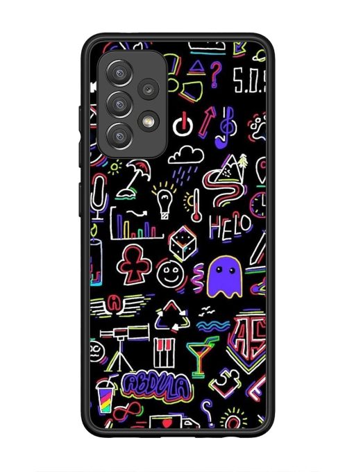 Neon Doodle Glossy Soft Edge Case for Samsung Galaxy A52 (5G) Chachhi