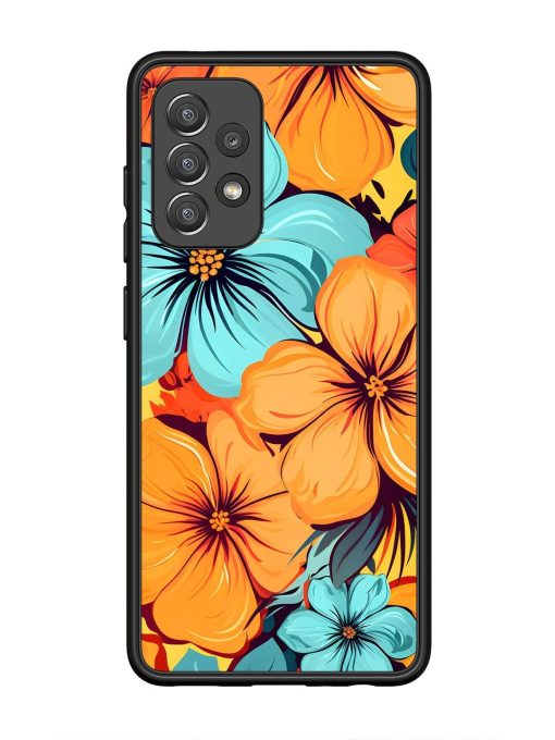 Tropical Bloom Glossy Soft Edge Case for Samsung Galaxy A52 (5G) Chachhi