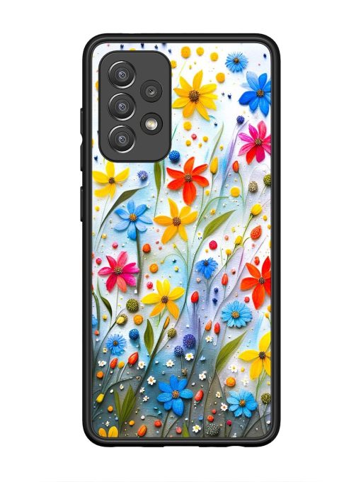 Vibrant Floral Glossy Soft Edge Case for Samsung Galaxy A52 (5G) Chachhi