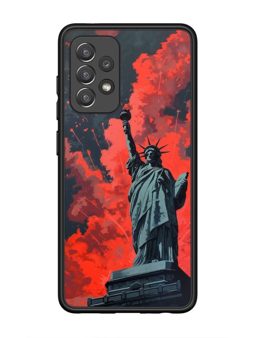 Lady Liberty'S Firework Finale Glossy Soft Edge Case for Samsung Galaxy A52 (5G) Chachhi