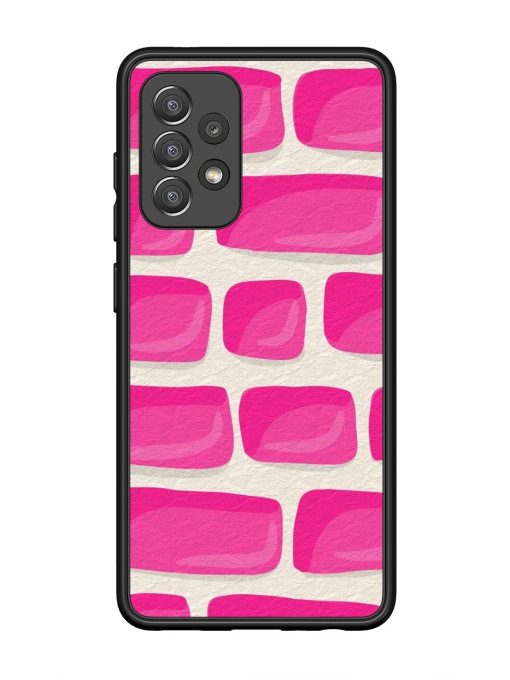 Pink Brick Wall Glossy Soft Edge Case for Samsung Galaxy A52 (5G) Chachhi