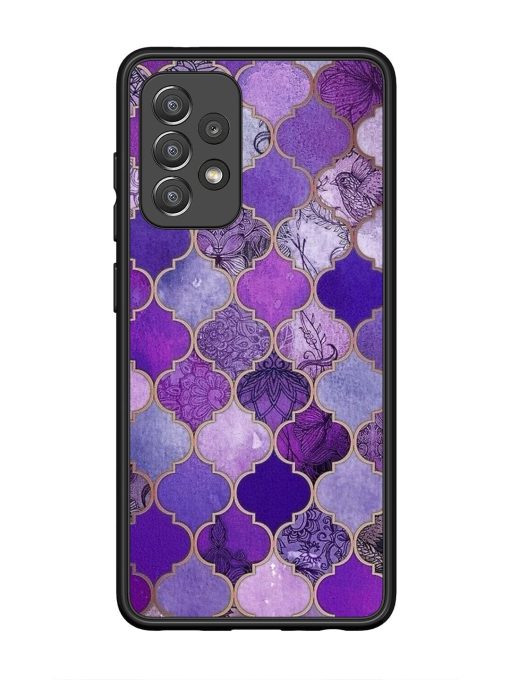 Purple Mosaic Magic Glossy Soft Edge Case for Samsung Galaxy A52 (5G) Chachhi