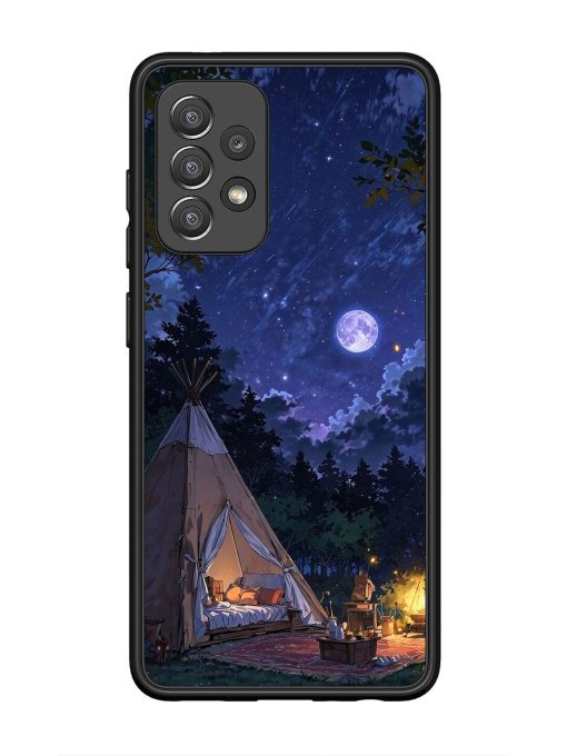 Moonlight Camping Glossy Soft Edge Case for Samsung Galaxy A52 (5G) Chachhi