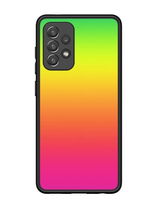 Rainbow Gradient Glossy Soft Edge Case for Samsung Galaxy A52 (5G) Chachhi