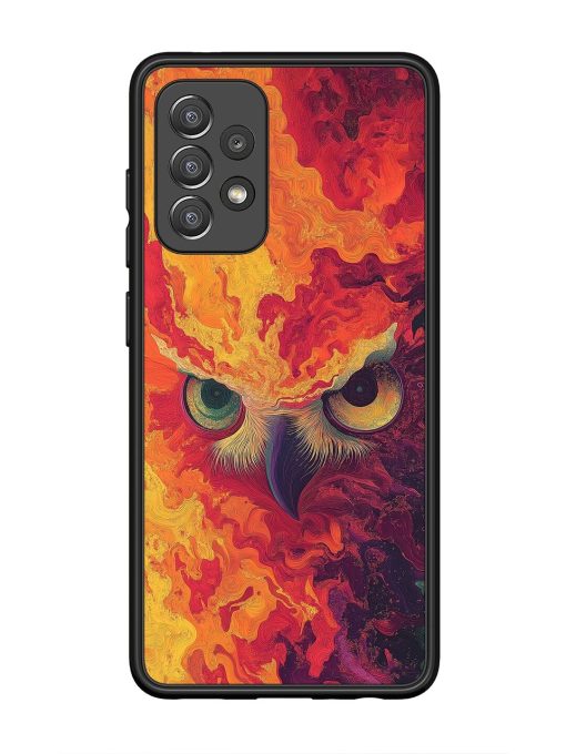 Fiery Owl Glossy Soft Edge Case for Samsung Galaxy A52 (5G) Chachhi