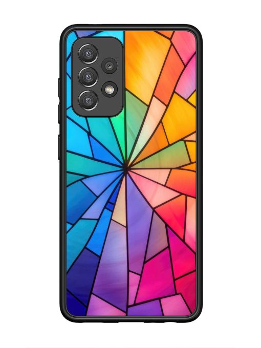 Stained Glass Kaleidoscope Of Colors Glossy Soft Edge Case for Samsung Galaxy A52 (5G) Chachhi