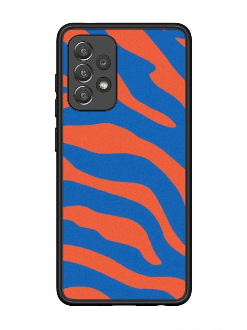 Zebra Stripes In Blue And Orange Glossy Soft Edge Case for Samsung Galaxy A52 (5G) Chachhi