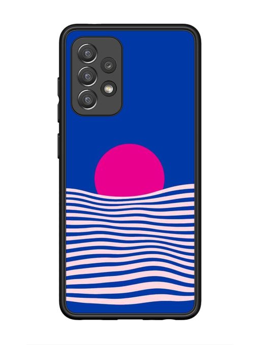 Pink Sunset Over Blue Waves Glossy Soft Edge Case for Samsung Galaxy A52 (5G) Chachhi