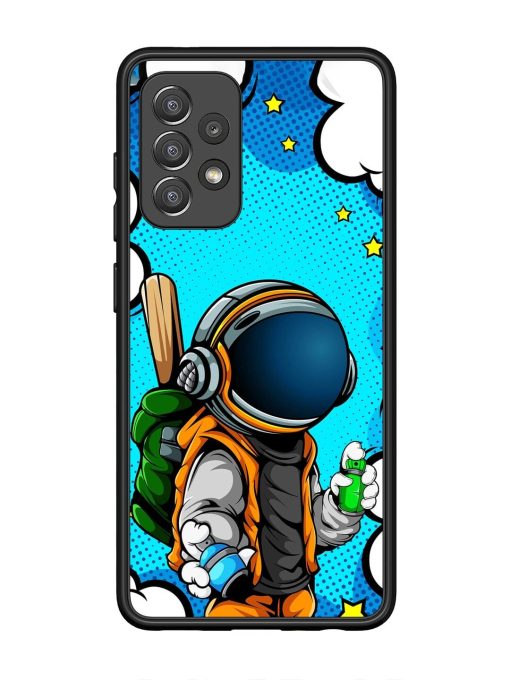 Space Graffiti Artist Glossy Soft Edge Case for Samsung Galaxy A52 (5G) Chachhi