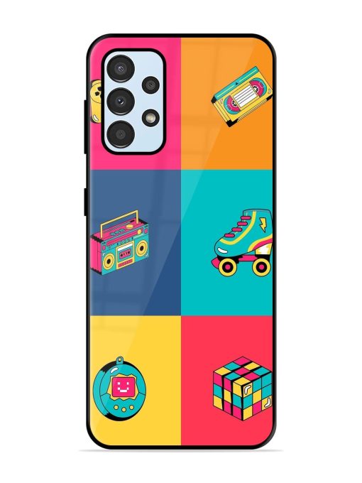 90S Throwback Grid Glossy Soft Edge Case for Samsung Galaxy A52S (5G) Chachhi