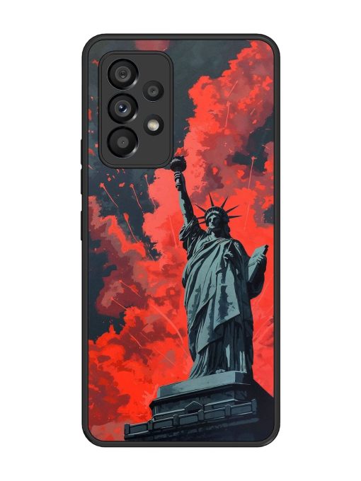 Lady Liberty'S Firework Finale Glossy Soft Edge Case for Samsung Galaxy A53 (5G) Chachhi