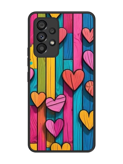 Rainbow Of Hearts Glossy Soft Edge Case for Samsung Galaxy A53 (5G) Chachhi