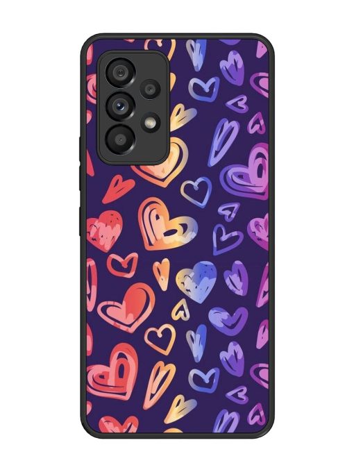 Rainbow Hearts Glossy Soft Edge Case for Samsung Galaxy A53 (5G) Chachhi