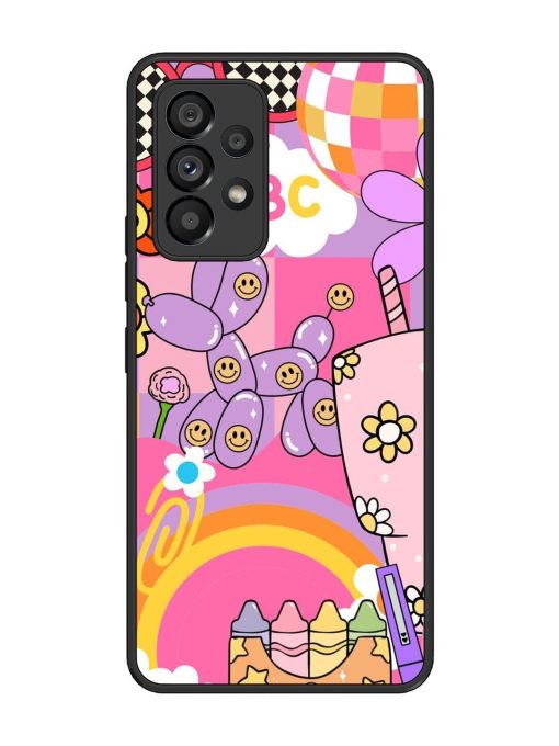 Whimsical Y2K Chaos Glossy Soft Edge Case for Samsung Galaxy A53 (5G)