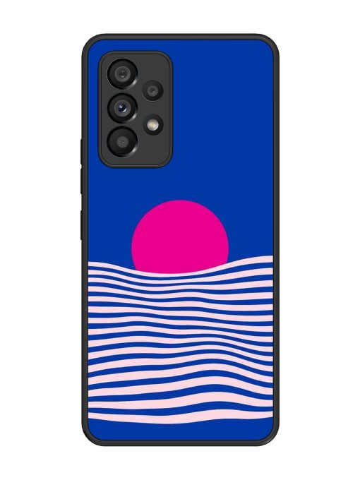 Pink Sunset Over Blue Waves Glossy Soft Edge Case for Samsung Galaxy A53 (5G) Chachhi