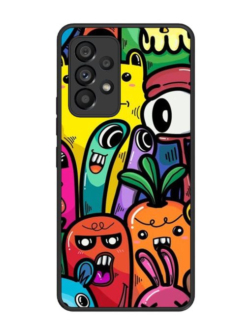 Whimsical Doodle Chaos Glossy Soft Edge Case for Samsung Galaxy A53 (5G) Chachhi