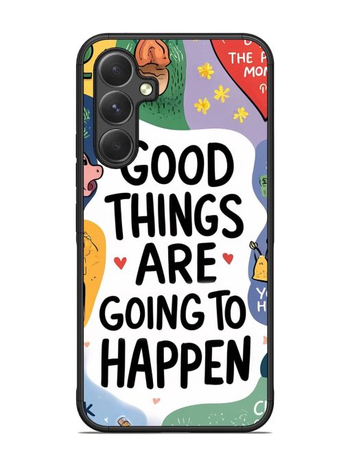 Uplifting Scribbles Glossy Soft Edge Case for Samsung Galaxy A54 (5G) Chachhi