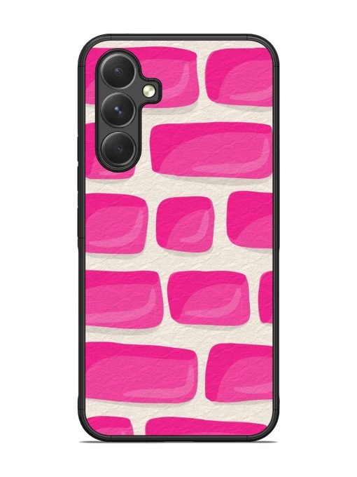 Pink Brick Wall Glossy Soft Edge Case for Samsung Galaxy A54 (5G) Chachhi