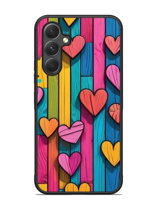 Rainbow Of Hearts Glossy Soft Edge Case for Samsung Galaxy A54 (5G) Chachhi