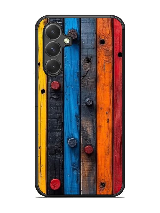 Rainbow Plank Glossy Soft Edge Case for Samsung Galaxy A54 (5G) Chachhi