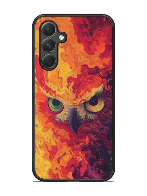 Fiery Owl Glossy Soft Edge Case for Samsung Galaxy A54 (5G) Chachhi