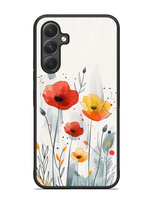 Poppy Fields Glossy Soft Edge Case for Samsung Galaxy A54 (5G) Chachhi