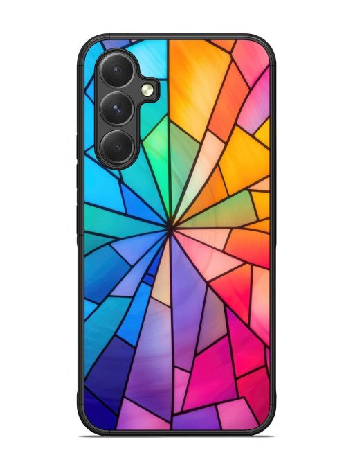 Stained Glass Kaleidoscope Of Colors Glossy Soft Edge Case for Samsung Galaxy A54 (5G) Chachhi