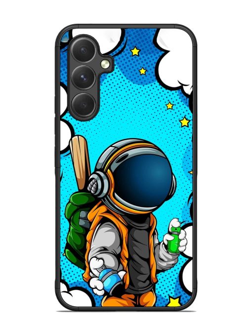 Space Graffiti Artist Glossy Soft Edge Case for Samsung Galaxy A54 (5G) Chachhi