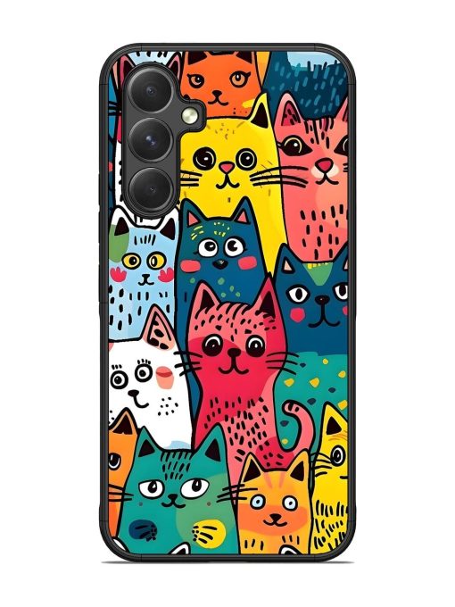 Feline Frenzy Glossy Soft Edge Case for Samsung Galaxy A54 (5G) Chachhi