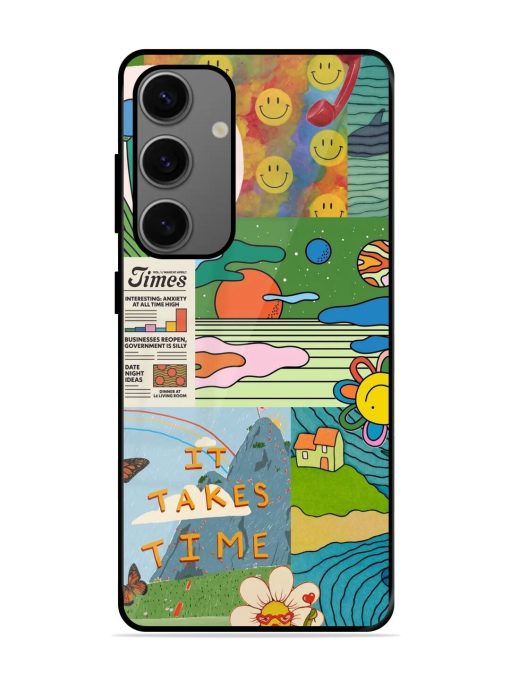 Groovy Vibes Glossy Soft Edge Case for Samsung Galaxy A55 (5G) Chachhi