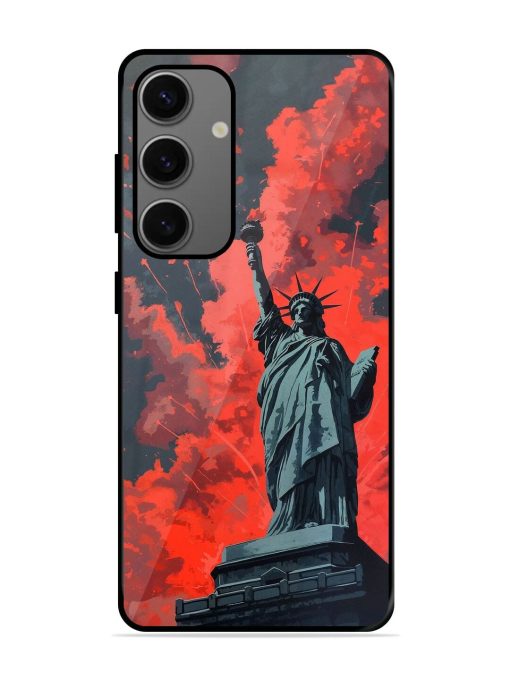 Lady Liberty'S Firework Finale Glossy Soft Edge Case for Samsung Galaxy A55 (5G) Chachhi