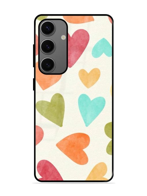 Watercolor Hearts Glossy Soft Edge Case for Samsung Galaxy A55 (5G) Chachhi