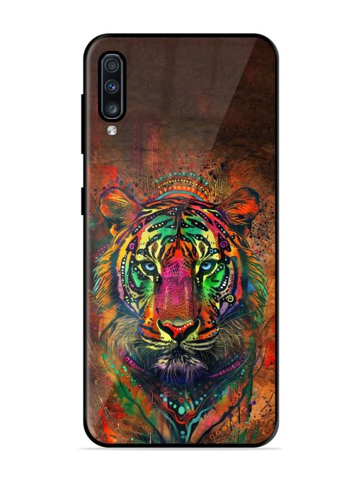 Cosmic Tiger Glossy Soft Edge Case for Samsung Galaxy A70 Chachhi