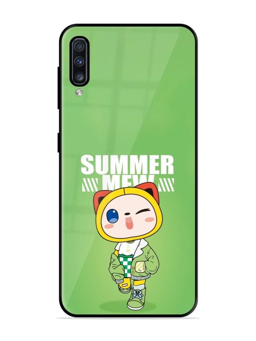 Purrfect Summer Glossy Soft Edge Case for Samsung Galaxy A70 Chachhi