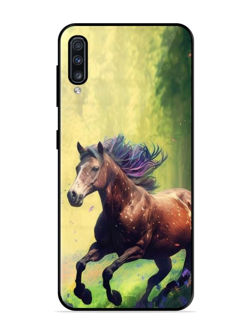 Enchanted Gallop Glossy Soft Edge Case for Samsung Galaxy A70 Chachhi