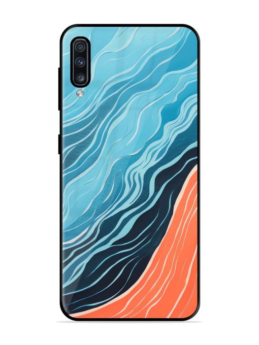 Oceanic Divide Glossy Soft Edge Case for Samsung Galaxy A70 Chachhi