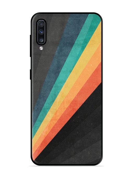 Retro Spectrum Glossy Soft Edge Case for Samsung Galaxy A70 Chachhi