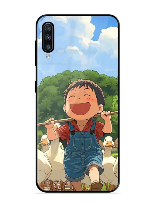 Duck Parade Glossy Soft Edge Case for Samsung Galaxy A70 Chachhi