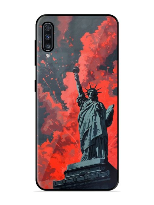 Lady Liberty'S Firework Finale Glossy Soft Edge Case for Samsung Galaxy A70 Chachhi