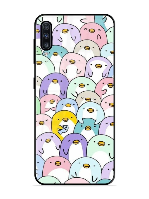 Penguin Party Glossy Soft Edge Case for Samsung Galaxy A70 Chachhi