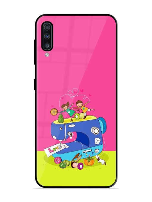 Sew Cute Glossy Soft Edge Case for Samsung Galaxy A70 Chachhi