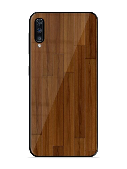 Warm Woodgrain Glossy Soft Edge Case for Samsung Galaxy A70 Chachhi