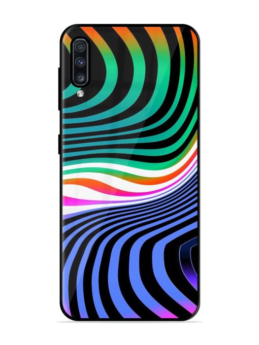 Psychedelic Waves Glossy Soft Edge Case for Samsung Galaxy A70 Chachhi