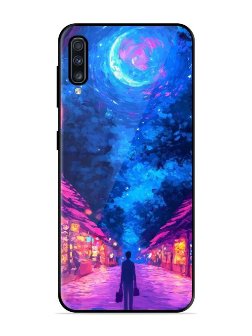 Neon Nightscape Glossy Soft Edge Case for Samsung Galaxy A70 Chachhi