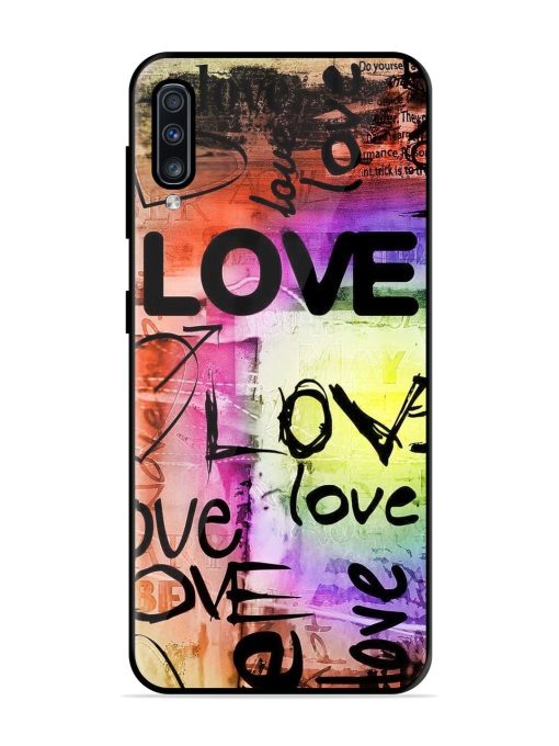 Love Graffiti Glossy Soft Edge Case for Samsung Galaxy A70 Chachhi