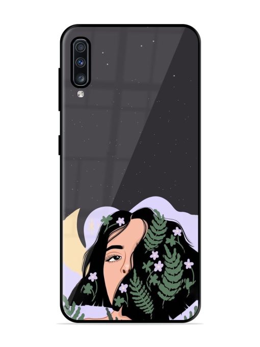 Lunar Lullaby Glossy Soft Edge Case for Samsung Galaxy A70 Chachhi